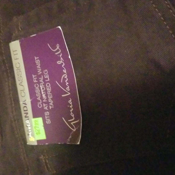 NWT GLORIA VANDERBILT AMANDA CLASSIC FIT JEANS SIZE 12 STRETCH BURGUNDY - Picture 3 of 8